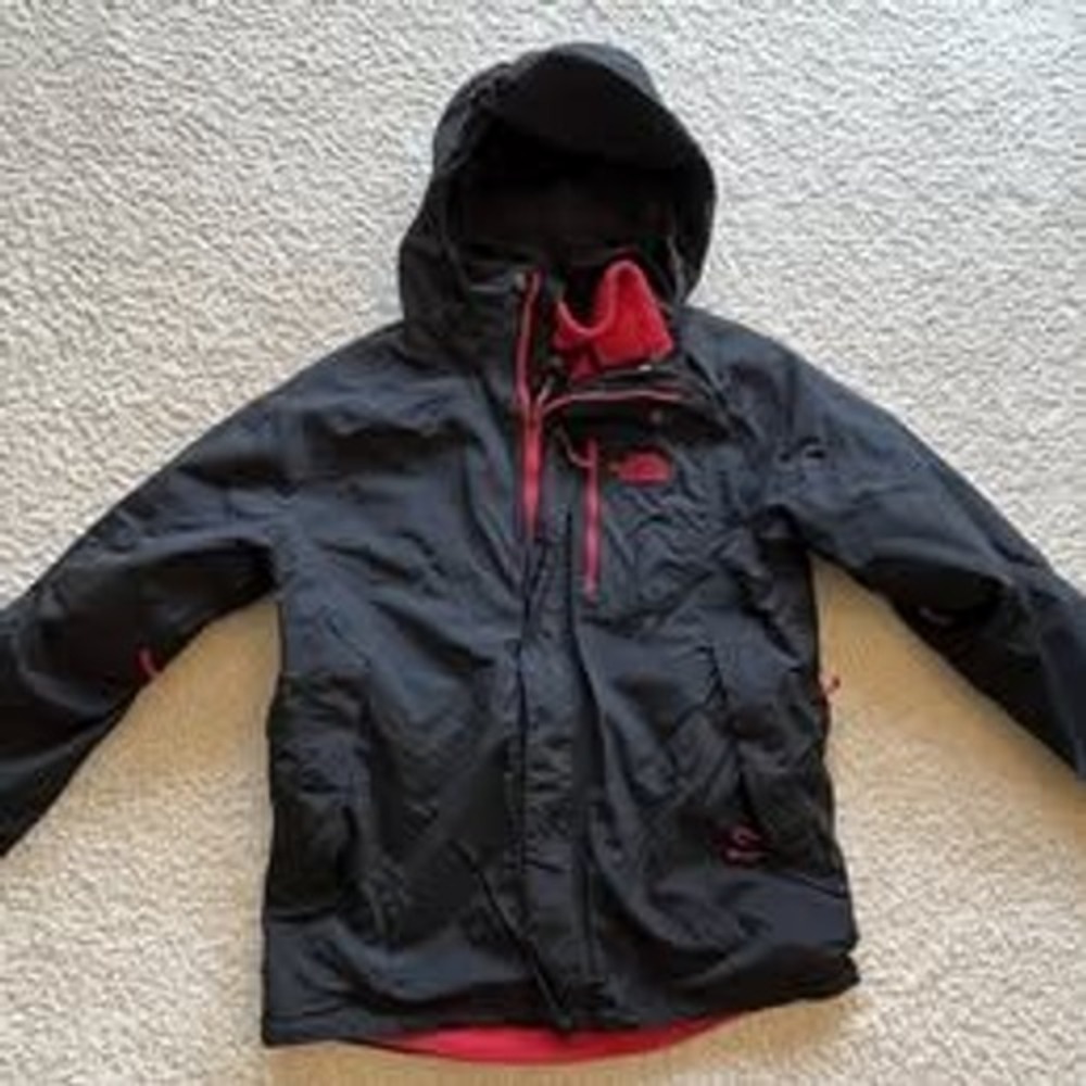 The North Face 2 in 1 Black Winter Coat w/Fleece Jacket Interior Men M